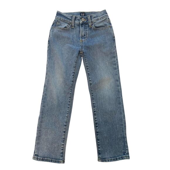 GAP Medium Wash Stretch Straight Jeans Size 6 Youth - Picture 1 of 6